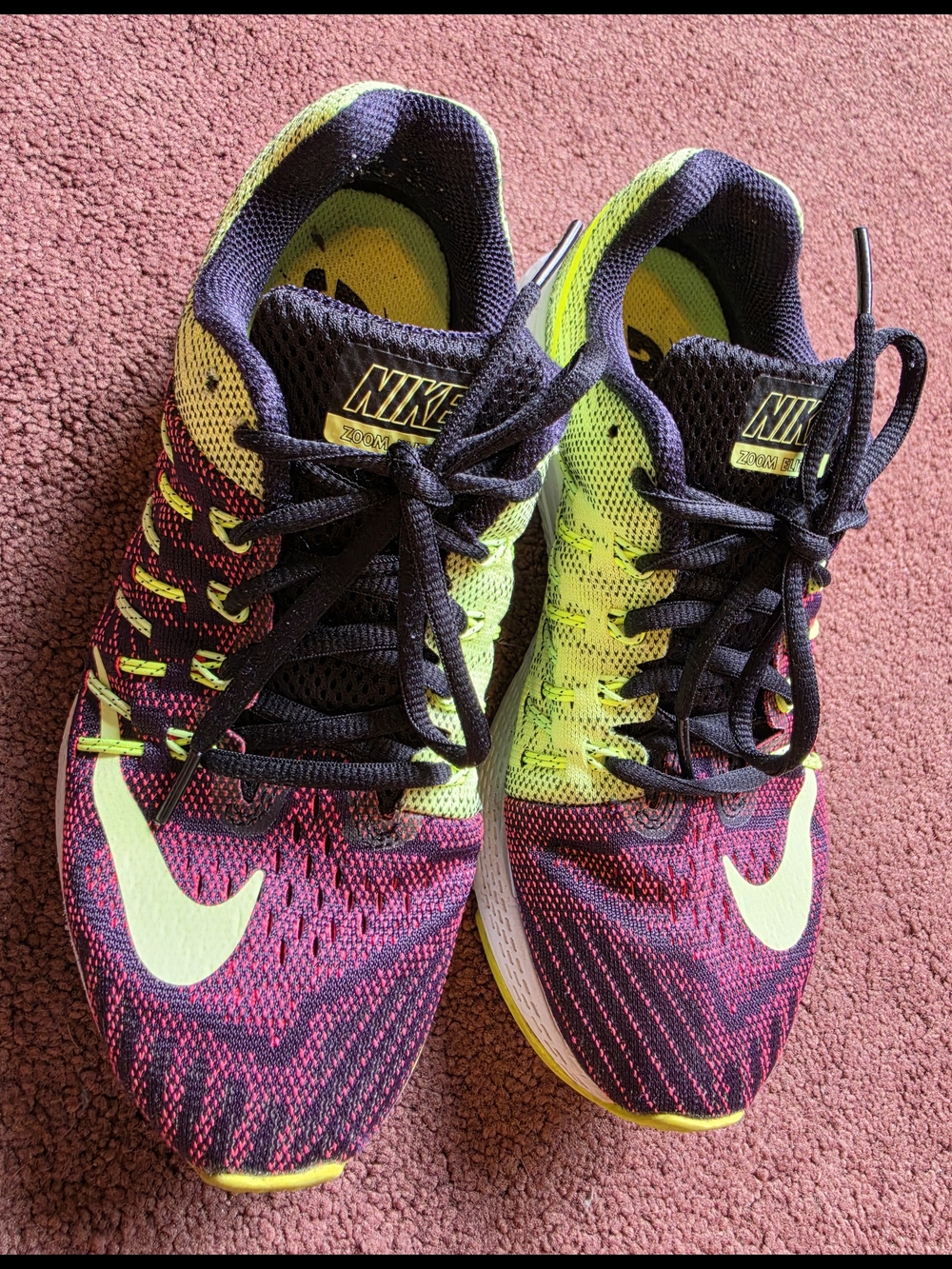 Nike Women's Multicolor Running Shoes - Pink, Neon Yellow/green, Black